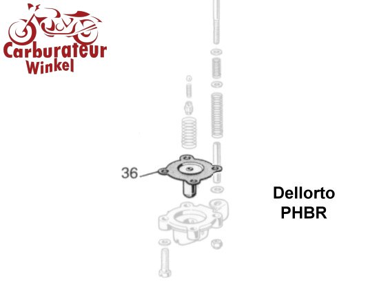 (36) Acceleratie Pomp Membraan voor Dellorto PHBR Carburateurs (36) Acceleratie Pomp Membraan voor Dellorto PHBR Carburateurs