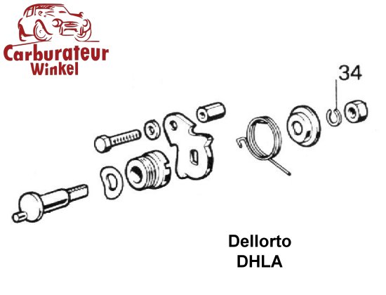 Veerring voor chokemechanisme van Dellorto DHLA Veerring voor chokemechanisme van Dellorto DHLA