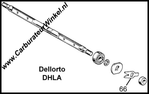 (66) Borgplaatje voor Gasklepasmoer van Dellorto DHLA carburateurs (66) Borgplaatje voor Gasklepasmoer van Dellorto DHLA carburateurs