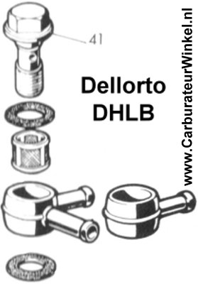 Banjo Bout voor Benzine Aansluiting van Dellorto DHLB Banjo Bout voor Benzine Aansluiting van Dellorto DHLB